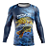Camisa de Pesca Esportiva Dourado Proteção UV Azul Manga Longa Adulto PP ao XGG - Imagem 1