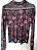 Camisa Manga Comprida Florida Transparente Feminina - Imagem 1