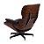 Poltrona Charles Eames Couro Eco Preto base aço estrutura Madeira multilaminada - Imagem 2