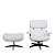 Poltrona Charles Eames Couro Eco Branco base aço estrutura Madeira M.L - Imagem 2