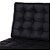 Poltrona Barcelona Couro Natural Preto Myes Van Der Rohe - Imagem 2