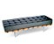 BANCO CAPRI 180CM INOX COURO NATURAL PRETO MADEIRA NATURAL - Imagem 1