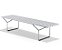 Banco Bertóia 160cm  madeira Laca branca base inox - Imagem 1