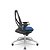 Cadeira Bix preta assento aero Azul sistema auto-compensador Back Plax Slider - Imagem 2