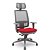 Cadeira Presidente Brizza Grafite/Assento Aero Vermelho BackPlax Systen Slider - Imagem 1
