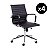 KIT PROMOCIONAL 04 CADEIRAS EXECUTIVA BAIXA ESTEIRINHA 3301 EAMES - COURO SINTÉTICO PRETO - Imagem 1