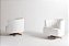 kit 02 Poltronas Morgana tec Boucle Offwhite base madeira maciça - Imagem 1