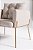 POLTRONA CLOE BOUCLE BRANCO BASE EPOXI OURO - Imagem 2