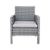 CONJUNTO TULIPA II COMPLETO ÁREA EXTERNA SOFÁ ,POLTRONAS E MESA DE CENTRO CINZA - Imagem 2