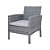 CONJUNTO TULIPA II COMPLETO ÁREA EXTERNA SOFÁ ,POLTRONAS E MESA DE CENTRO CINZA - Imagem 3