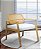 POLTRONA BEATRIZ  MADEIRA NATURAL TEC LINHO OFF WHITE PALHINHA - Imagem 1