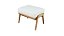 POLTRONA C/ PUFF FIDALGA  MADEIRA NATURAL TEC LINHO OFF WHITE PALHINHA-9205 - Imagem 3