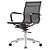 Kit 2 Cadeiras Giratória Office Sydney Diretor Tela Preta Base Aço - Imagem 2