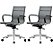 Kit 2 Cadeiras Giratória Office Sydney Diretor Tela Preta Base Aço - Imagem 1