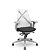 Cadeira Bix -X Estrutura Cinza assento crepe Aero preto Sistema Slider Systen regulagem total - Imagem 1
