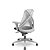 Cadeira Bix -X Estrutura Cinza assento crepe Aero preto Sistema Slider Systen regulagem total - Imagem 3