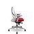 Cadeira Bix -X Estrutura Cinza assento crepe Aero vermelho Sistema Slider Systen regulagem total - Imagem 2