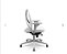 Cadeira Bix -X Estrutura Cinza assento crepe Aero Branco  Sistema Slider Systen regulagem total - Imagem 2