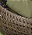 CHAISE LOTUS JUNCO SINTÉTICO MARROM ALMOFADAS VERDES 135X160 - Imagem 4