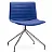 CADEIRA CATIFA S/B ESTRUTURA INOX REVESTIMENTO COURO NATURAL AZUL - Imagem 1