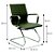 Cadeira 3301Esteirinha Interlocutor baixa preta Charles Eames - Imagem 4