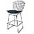 Banqueta Bertoia alta 70 cm cromado assento preto - Imagem 1