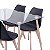 Conjunto mesa de jantar vidro 140 X 80 + 04 cadeiras Joly pretos - Imagem 2