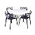 Conjunto 4 cadeiras Master Alegra + mesa 120 cm branco laqueado Eames - Imagem 1