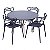 Conjunto 4 cadeiras Master Alegra + Mesa Eames 120 cm laqueada preto - Imagem 1