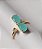 ANEL COM ZIRCONIA FOSCA AZUL - B. OURO - Imagem 1