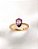 ANEL COM GOTA DE ZIRCONIA ROXA - Imagem 2