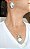 CONJUNTO COLAR E BRINCO OVAL RISCADO BANHADO EM PRATA - Imagem 1