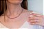CONJUNTO GARGANTILHA E PULSEIRA COM PEDRAS DE ZIRCÔNIA PINK E ROXA - Imagem 3