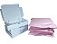 Kit 30 Caixas de Papelão Branco 16x11x3 + 30 Envelopes Rosa Claro 19x25 - Imagem 1
