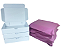 Kit 100 Caixas de Papelão Branco 16x11x3 + 100 Envelopes de Segurança Rosa Lilás 19x25 - Imagem 2