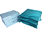 Kit 30 Caixas de Papelão Branco 16x11x3 + 30 Envelopes de Segurança Verde Azulado 19x25 - Imagem 2