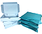 Kit 30 Caixas de Papelão Branco 16x11x3 + 30 Envelopes de Segurança Verde Azulado 19x25 - Imagem 1