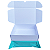 Kit 5 Caixas de Papelão Branco 26x19,5x8 + 5 Envelopes 32x40 Verde Azulado - Imagem 2