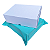 Kit 5 Caixas de Papelão Branco 26x19,5x8 + 5 Envelopes 32x40 Verde Azulado - Imagem 1