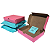 Kit 5 Caixas de Papelão 16x11x3 Rosa + 5 Envelopes 19x25 Verde Azulado + 5 Cartões Gratidão Verde Azulado - Imagem 1