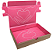 Caixa de Papelão com Papel Cartão - 24x16x4 - Coração Mãozinhas - Rosa - Imagem 5