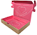 Caixa de Papelão com Papel Cartão - 24x16x4 - Coração Mãozinhas - Rosa - Imagem 2