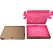 Caixa de Papelão com Papel Cartão - 24x16x4 - Coração Mãozinhas - Rosa - Imagem 1