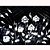 Tela Floral preto e branco - Imagem 2