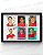 Quadro Figurinhas Das Lendas MOLDURA + VIDRO (18x24cm) - Imagem 3