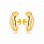 Brinco Ear Hook Entrelaçado Zircônia - Imagem 1