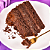 Fatia de Bolo de Brownie com Brigadeiro - Aprox. 110g - Imagem 1
