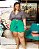 Conjunto Short Verde com Amarração e Blusa Cropped Estampada - Imagem 1