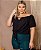Conjunto Short e Blusa Ciganinha Preto - Imagem 1