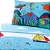 Jogo de Cama Infantil Döhler Sea Fun Azul 130 fios 3 peças - Imagem 2